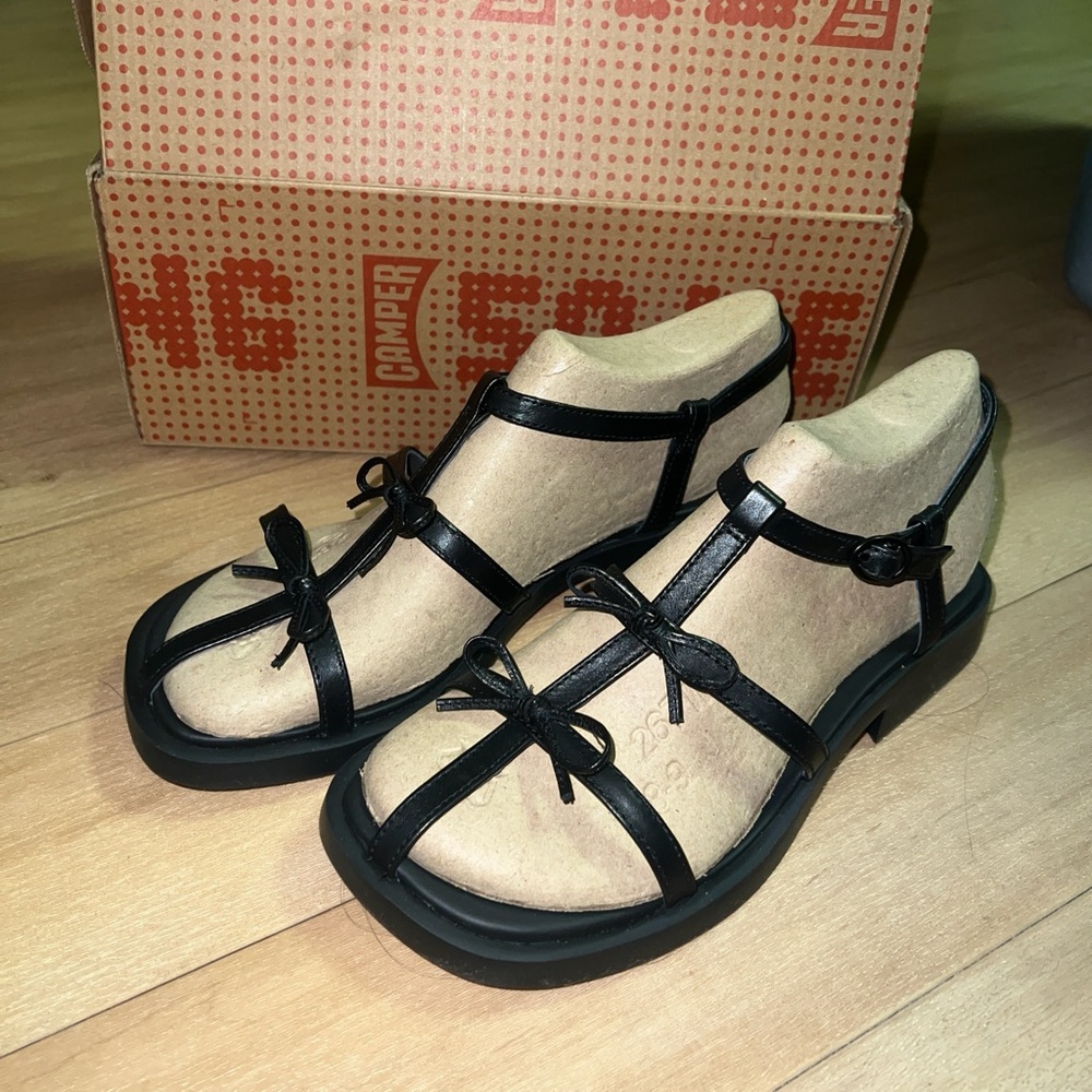 Camper Women's Black Strappy Sandals